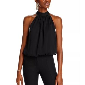 AZALEA Black naked zebra halter Blouse Top